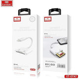 Earldom Lightning to 2-in-1 Card Reader Adapter- ot47