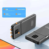 شاحن هاتف احتياطي من إيرلدوم PB64 - سعة 10000 مللي أمبير / شاشة LCD / منفذ Type-C / منفذ USB - أسود
