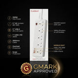 Earldom SC32 Multi-Socket Power Strips - White (Gmark Approved)