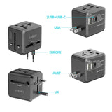Earldom World Universal Travel Adapter – 3.1A Fast Charging, 1500W Output