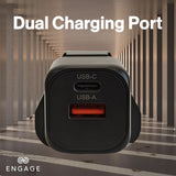 Engage Dual Port 20W PD Fast Charger/Adapter with Interchangeable Adapter-9EFA