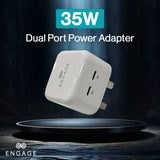 Engage Dual Usb-C Port 35W Power Adapter - Tc-35C2