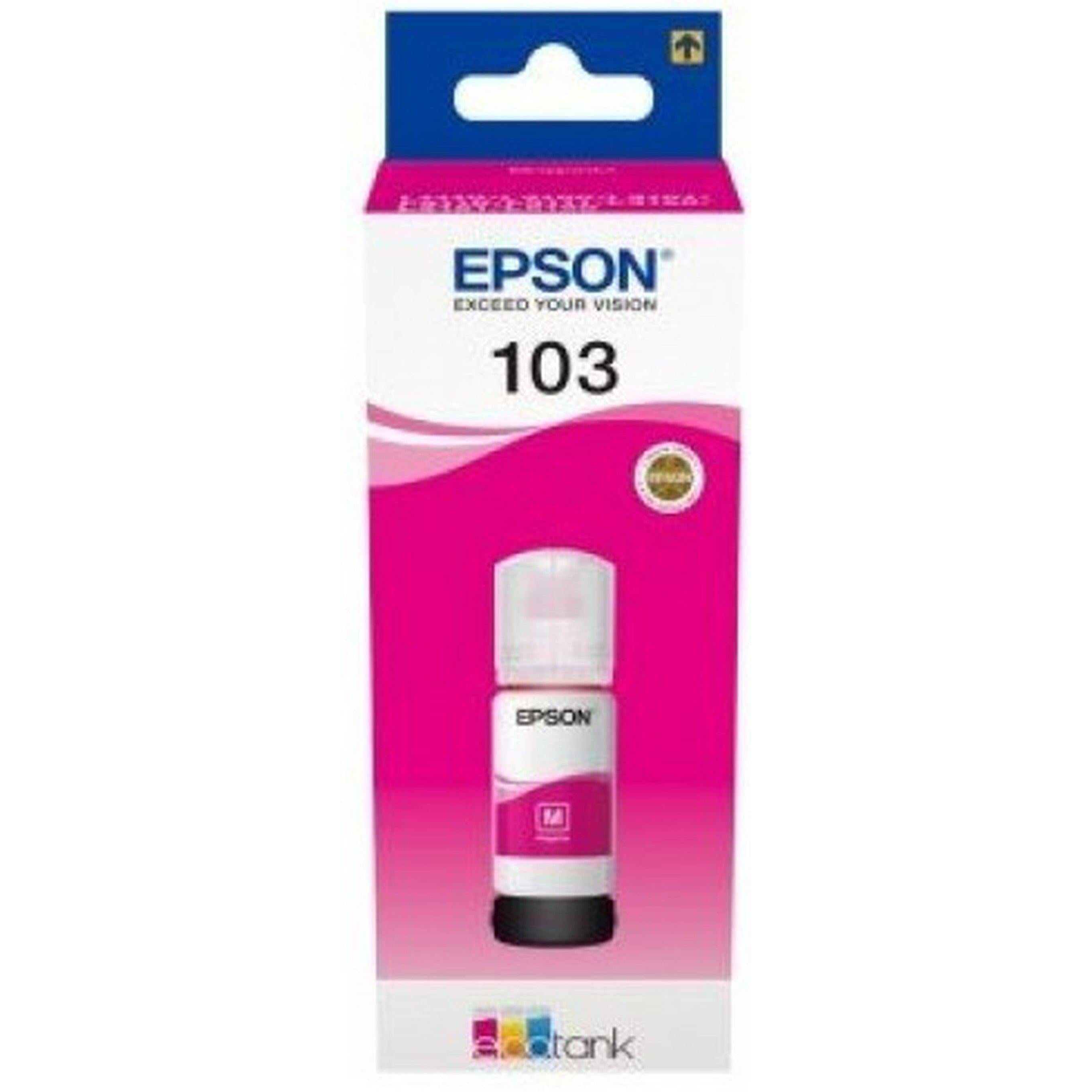 Epson 103 Ecotank Ink Bottle C13T00S34A - Magenta-Inks And Toners-Epson-Star Light Kuwait