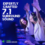 Extreme Performance 7.1 Surround Sound Gaming Headset with ENC Microphone & Vibration Feedback