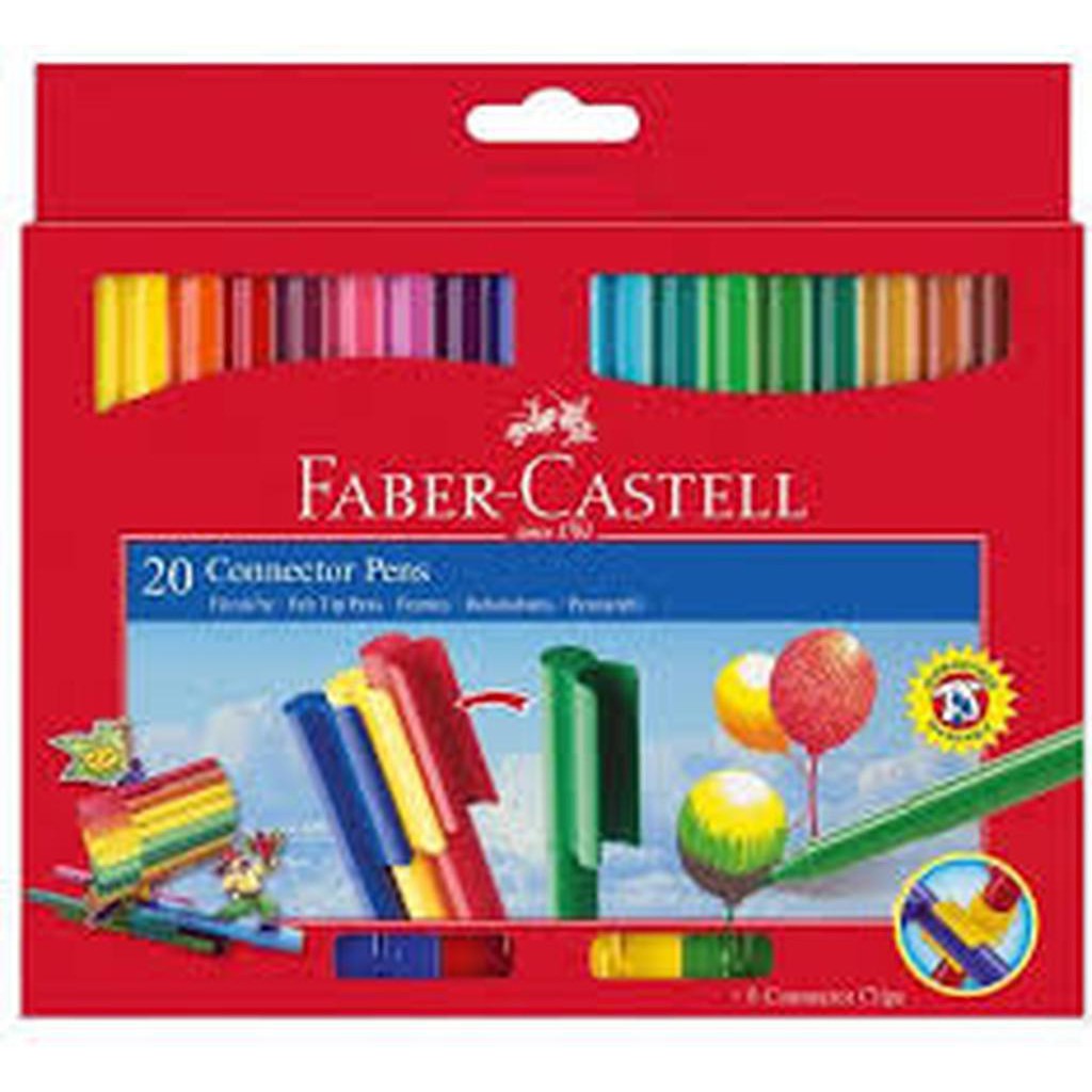 Faber Castell 20 Connector Pens-Pens-Faber Castell-Star Light Kuwait