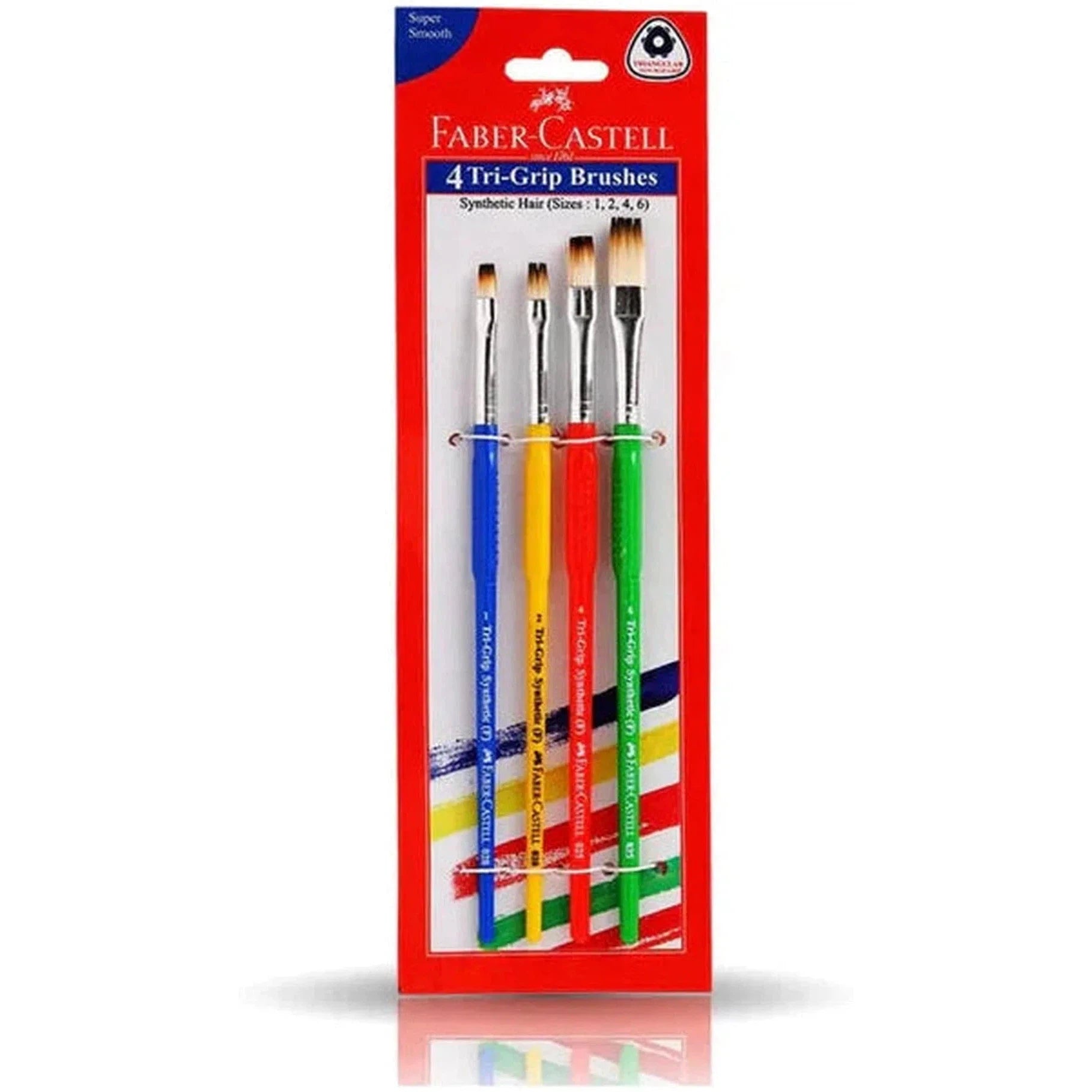Faber Castell 4 Tri Grip Artist Brush-Art Sets And Material-Faber Castell-Star Light Kuwait