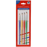 Faber Castell 4 Tri Grip Brushes (Round)-Art Sets And Material-Faber Castell-Star Light Kuwait