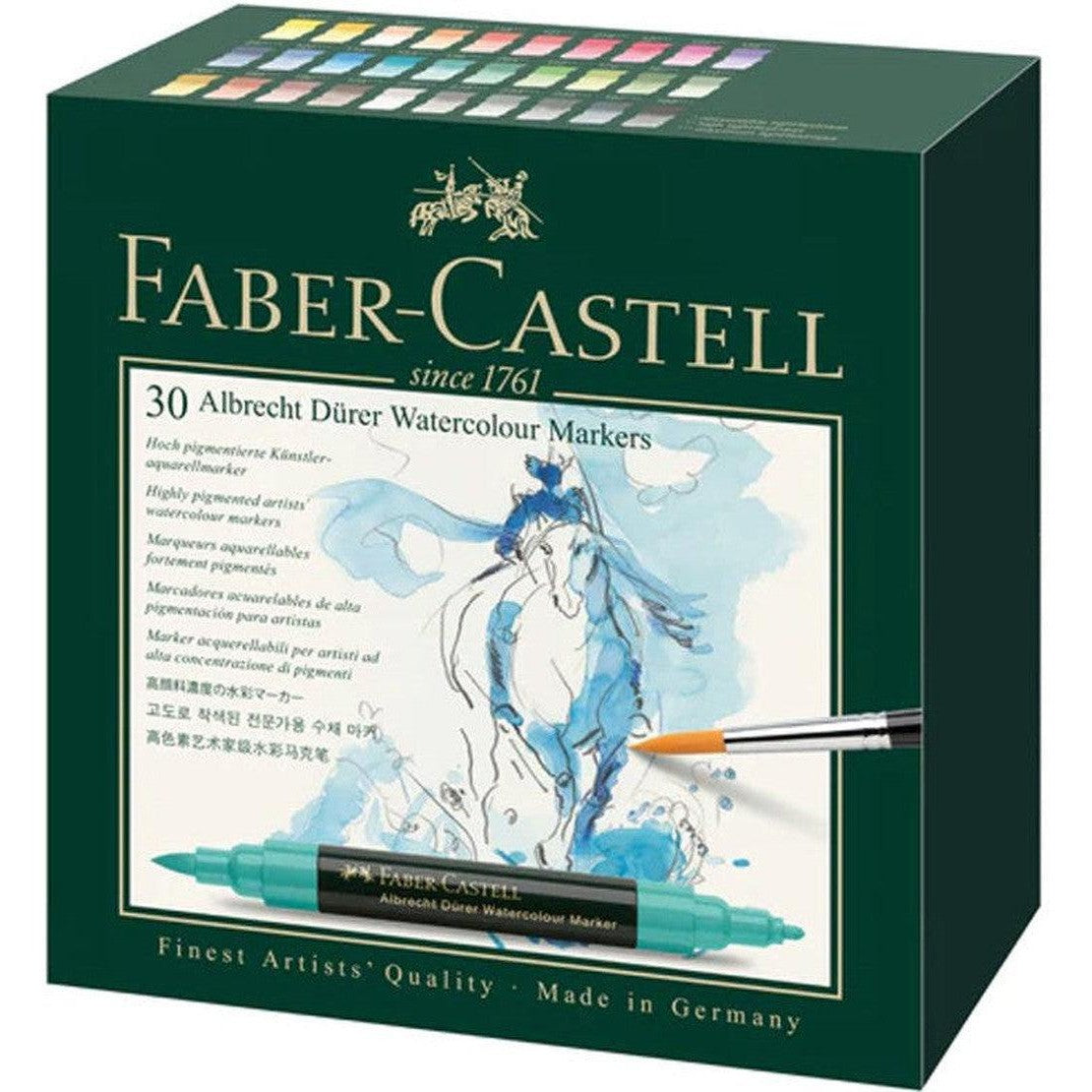 Faber Castell Albrecht Dürer Watercolor Markers Gift Box Of 30-Art And Crafts-Faber Castell-Star Light Kuwait