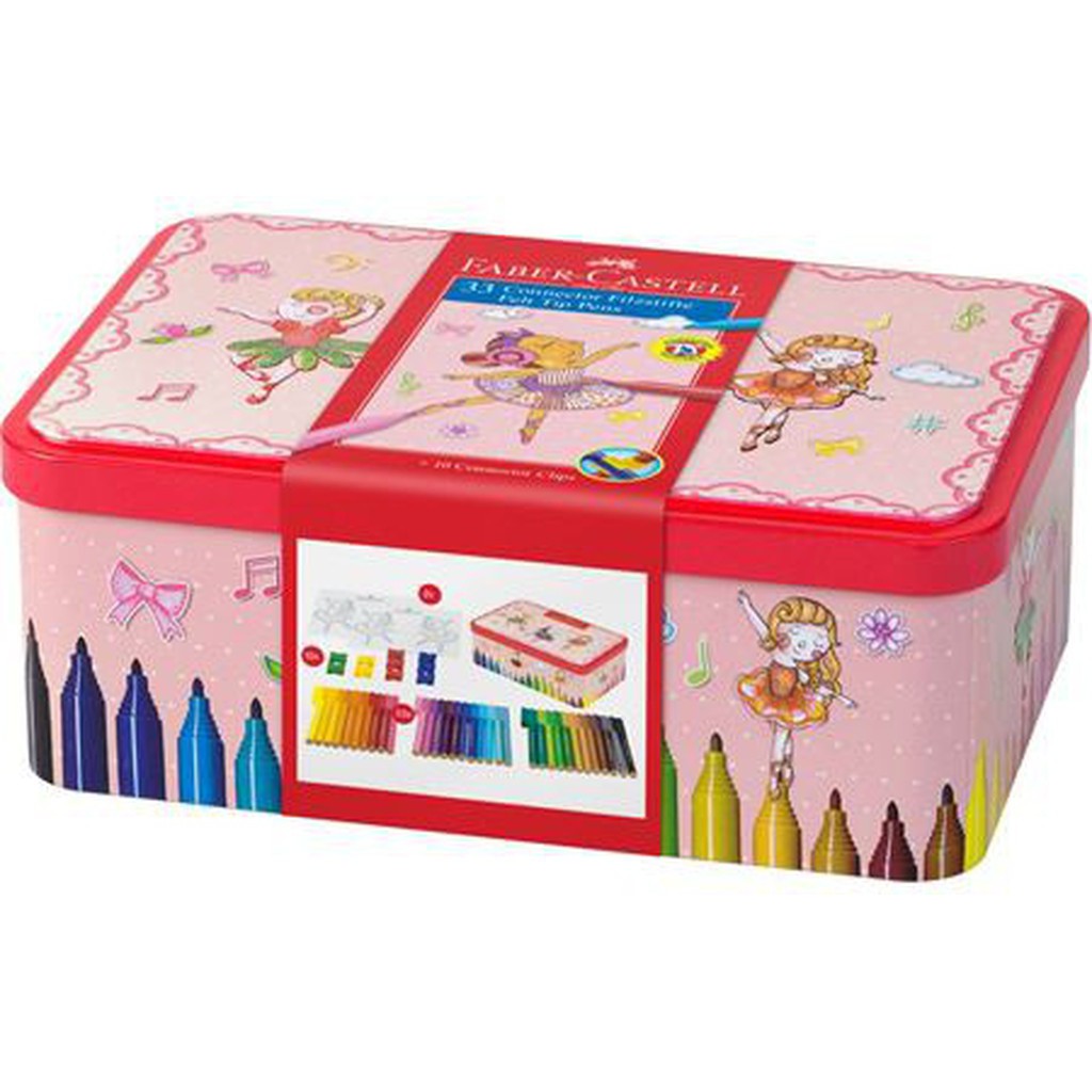 Faber Castell Connector Felt Tip Pen Set Ballerina 25 Colors-Pens-Faber Castell-Star Light Kuwait