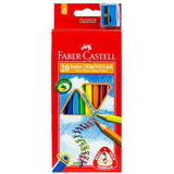 Faber Castell-Junior Triangular Color Pencil 20 (Long)-Pencils-Faber Castell-Star Light Kuwait