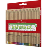 Faber Castell Natural Colour Pencils 24-Art And Crafts-Faber Castell-Star Light Kuwait