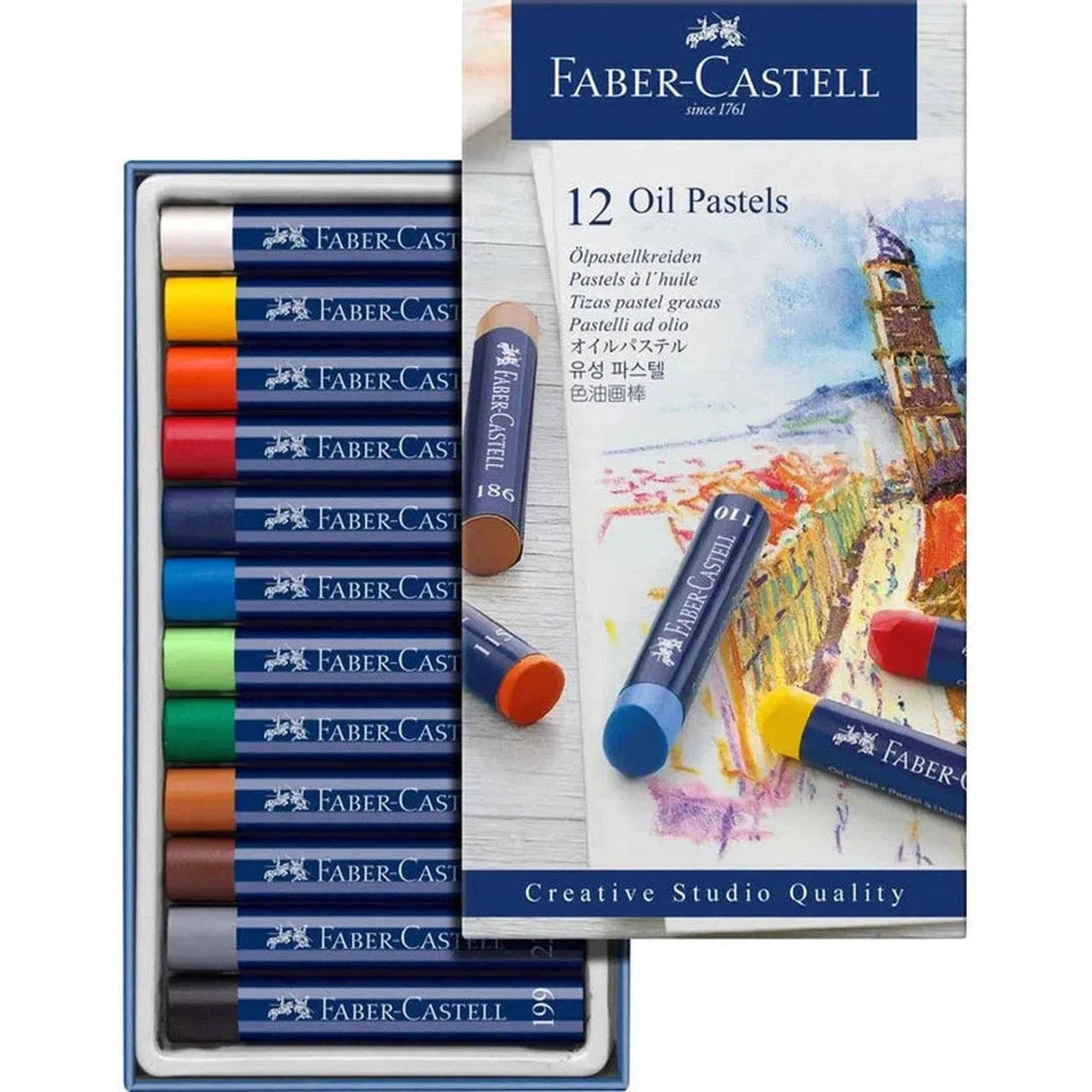 Faber Castell Oil Pastel 12 Colors-Drawing And Coloring-Faber Castell-Star Light Kuwait