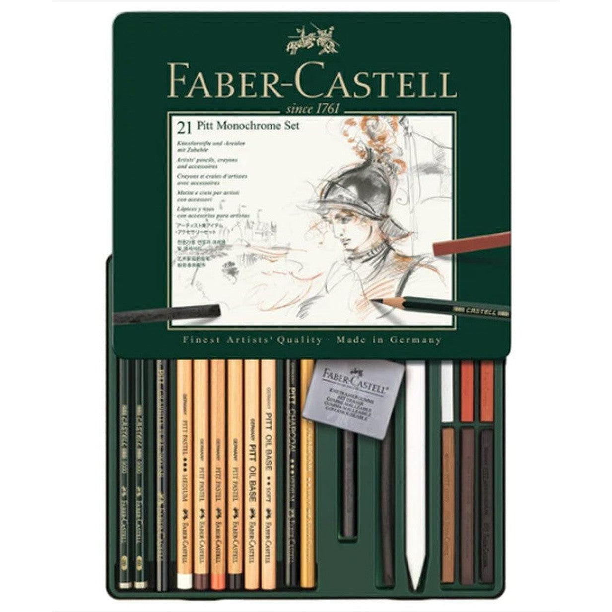 Faber Castell Pitt Monochrome Set-Art And Crafts-Faber Castell-Star Light Kuwait