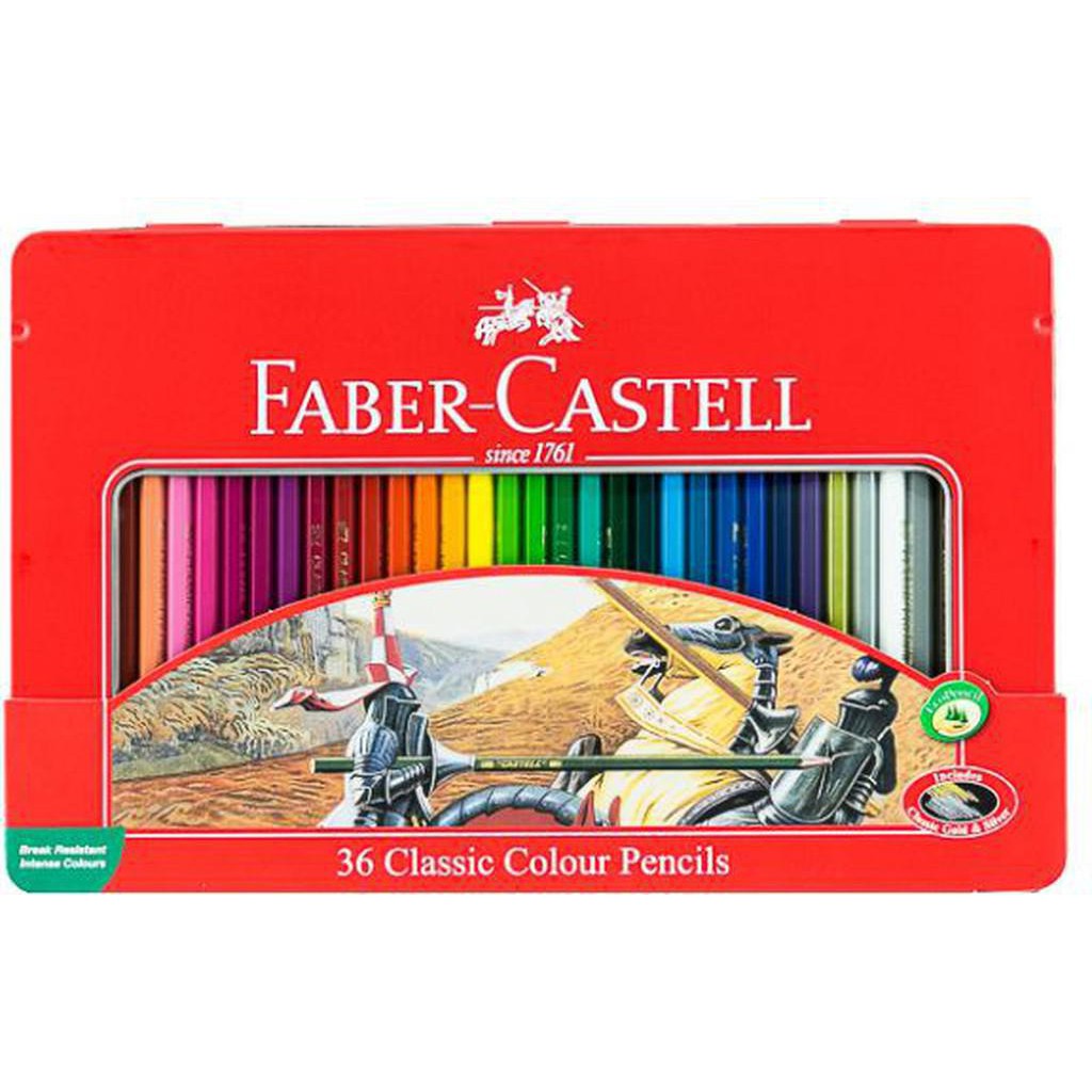 Faber Castell-Std Color Pencil 36 Colors (Flat Tin)-Pencils-Faber Castell-Star Light Kuwait