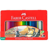Faber Castell-Std Color Pencil 36 Colors (Flat Tin)-Pencils-Faber Castell-Star Light Kuwait