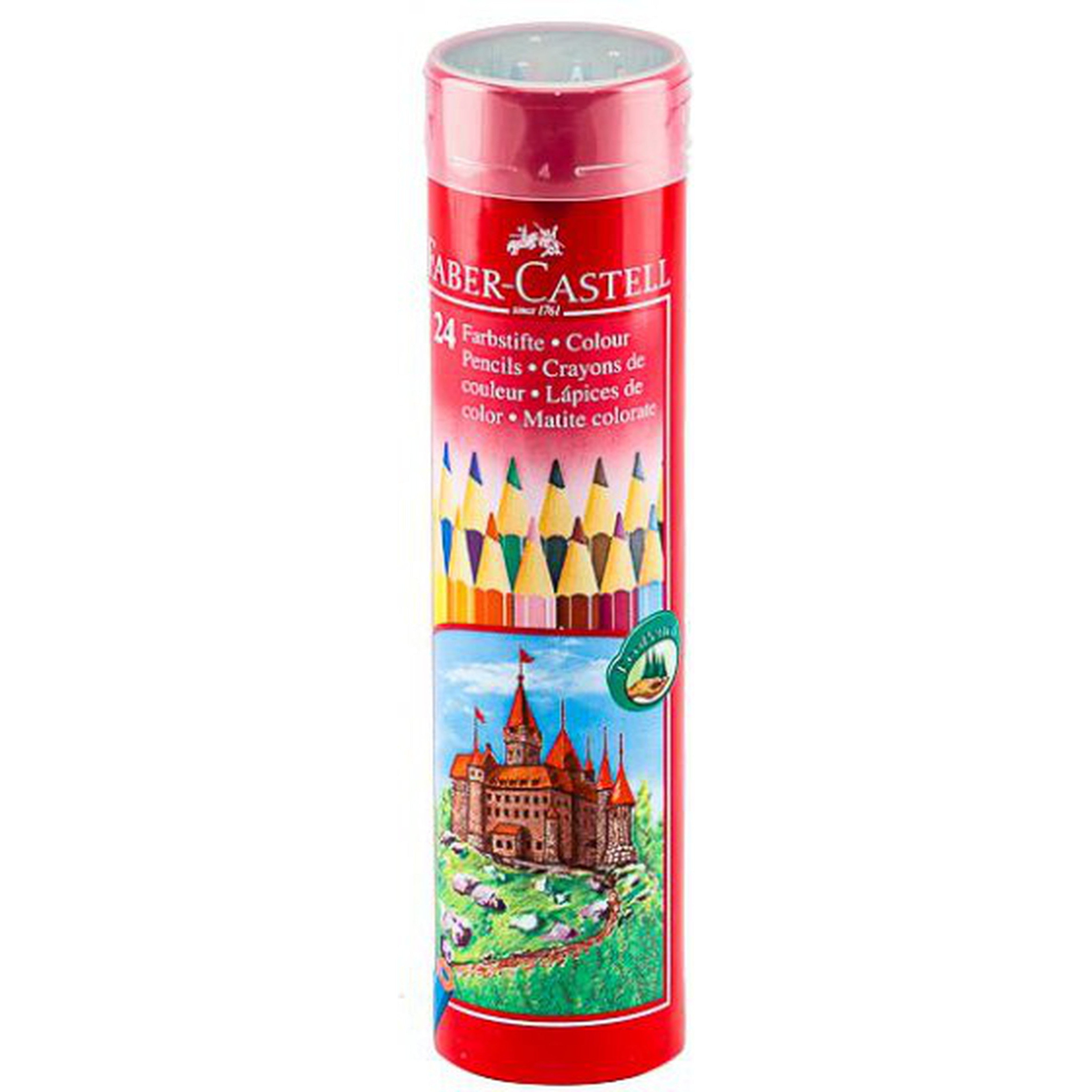Faber Castell-Std Pencil Round Tin 24 Colors-Pencils-Faber Castell-Star Light Kuwait