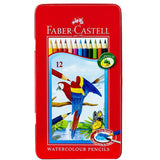 Faber Castell-Water Color Pen 12 Colors (Flat Tin)-Drawing And Coloring-Faber Castell-Star Light Kuwait