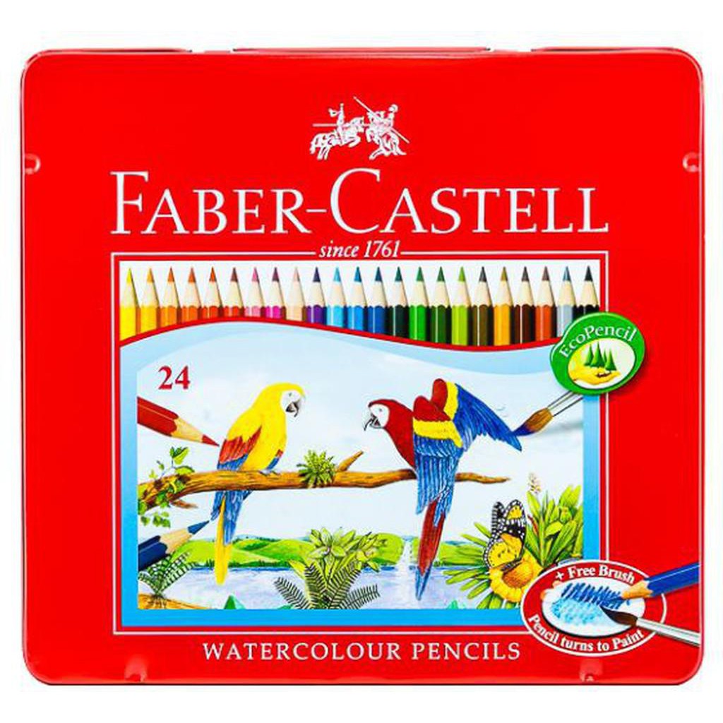 Faber Castell-Water Color Pen 24 Colors (Flat Tin)-Drawing And Coloring-Faber Castell-Star Light Kuwait