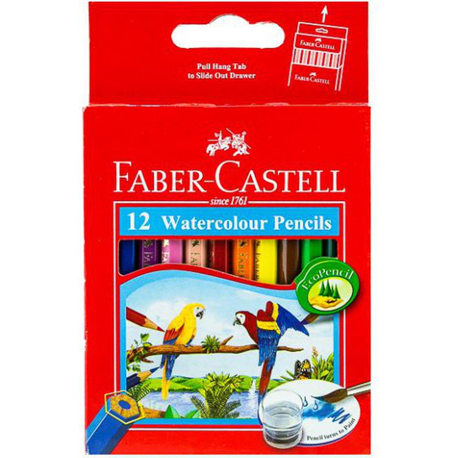 Faber Castell-Water Color Pencil 12 Colors (Half Size)-Pencils-Faber Castell-Star Light Kuwait