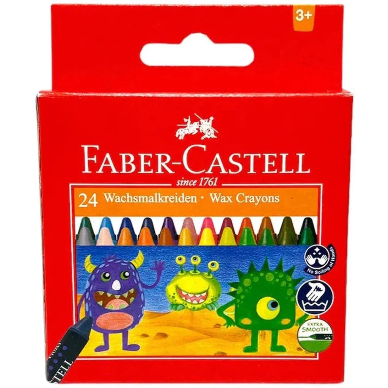 Faber Castell Wax Crayons 24 Colors-Drawing And Coloring-Faber Castell-Star Light Kuwait