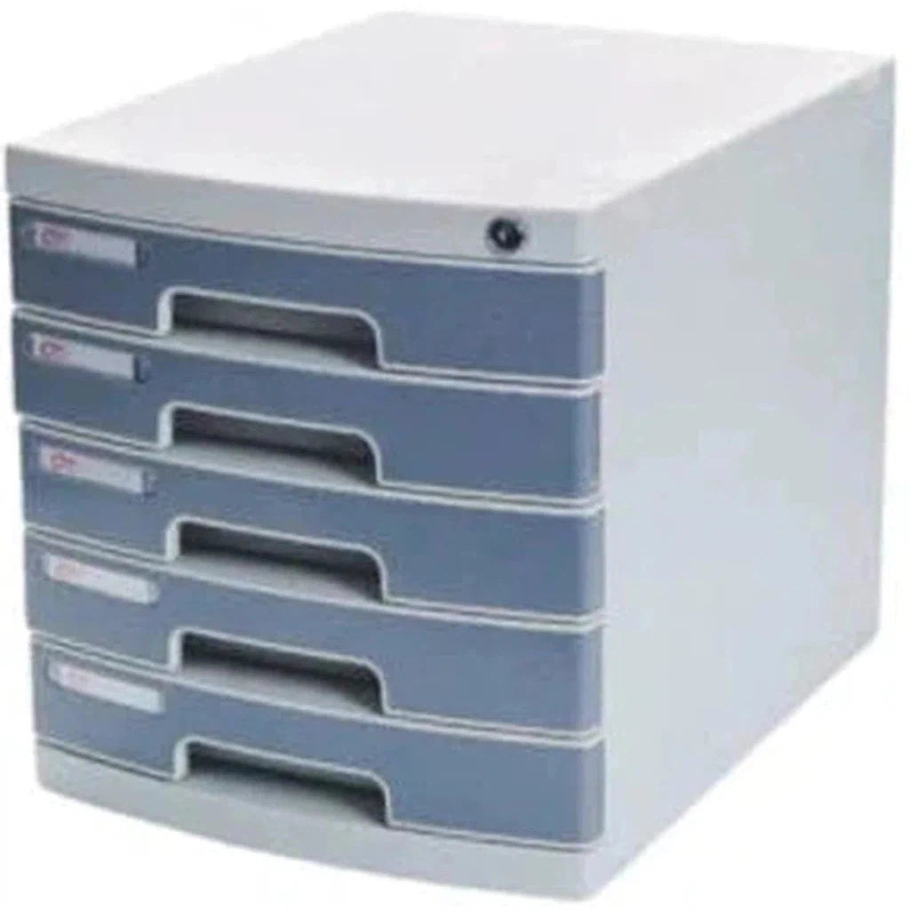 File Cabinet Plastic With Lock 5 Drawers-Filiing Accessories-Other-Star Light Kuwait