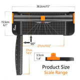 Firbon A4 Paper Cutter 12 Inch Titanium Paper Trimmer - Black