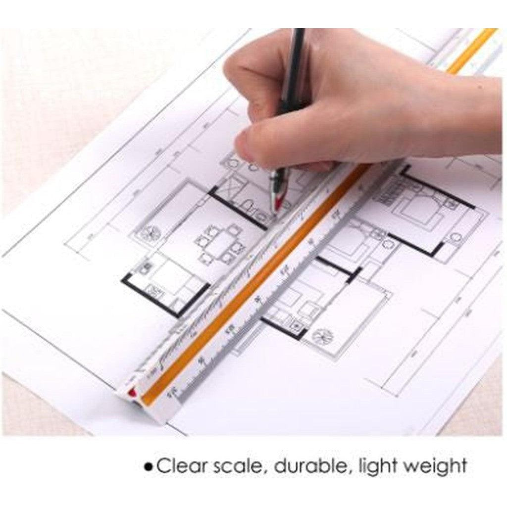 Foska 30Cm Plastic Triangle Scale Ruler Bp9331-30-Accessories And Organizers-Foska-Star Light Kuwait