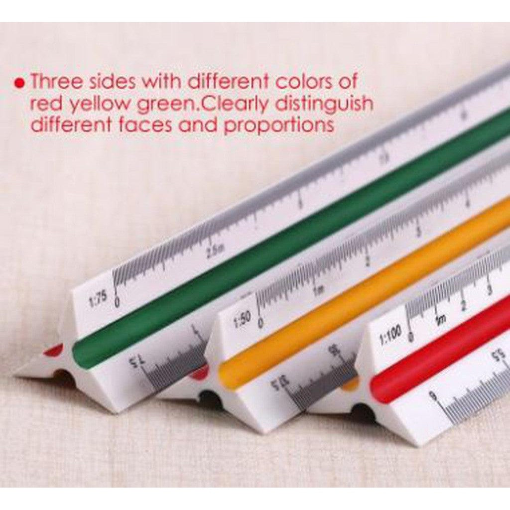 Foska 30Cm Plastic Triangle Scale Ruler Bp9331-30-Accessories And Organizers-Foska-Star Light Kuwait