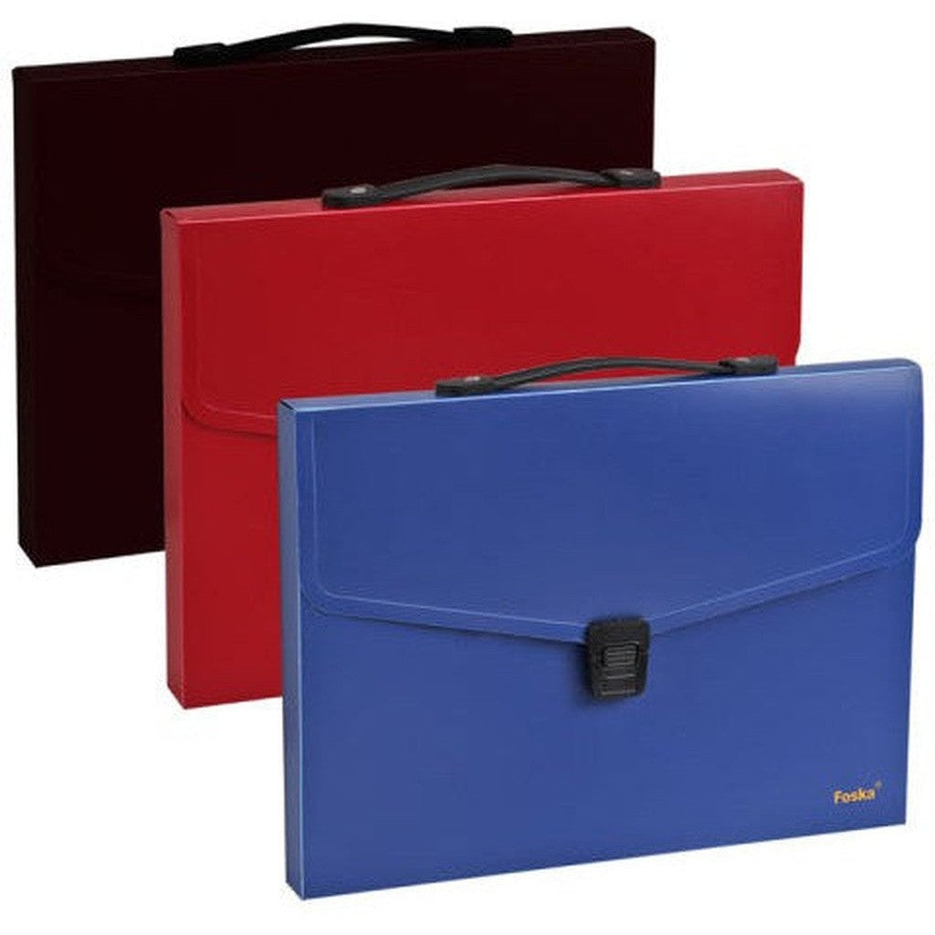 Foska A4 Solid Color Pp Document Case-Filiing Accessories-Other-Black-Star Light Kuwait