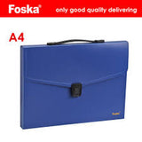 Foska A4 Solid Color Pp Document Case-Filiing Accessories-Other-Black-Star Light Kuwait