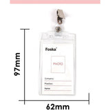 Foska Clear Plastic Id Badge With Clips Nb0300/4 50Pcs/Box-Cards And Id-Other-Box-Star Light Kuwait
