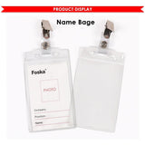 Foska Clear Plastic Id Badge With Clips Nb0300/4 50Pcs/Box-Cards And Id-Other-Box-Star Light Kuwait