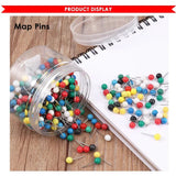 Foska Colored Map Pins (100Pcs/Packet)-Pins And Clips-Foska-Star Light Kuwait