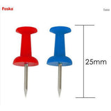 Foska Colored Plastic Push Pins 25Mm (100Pcs/Packet)-Pins And Clips-Foska-Star Light Kuwait