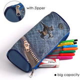 Foska Knight Printing 300D Polyester Triangle Shape Pencil Bag Bd2025-School Supplies-Foska-Star Light Kuwait