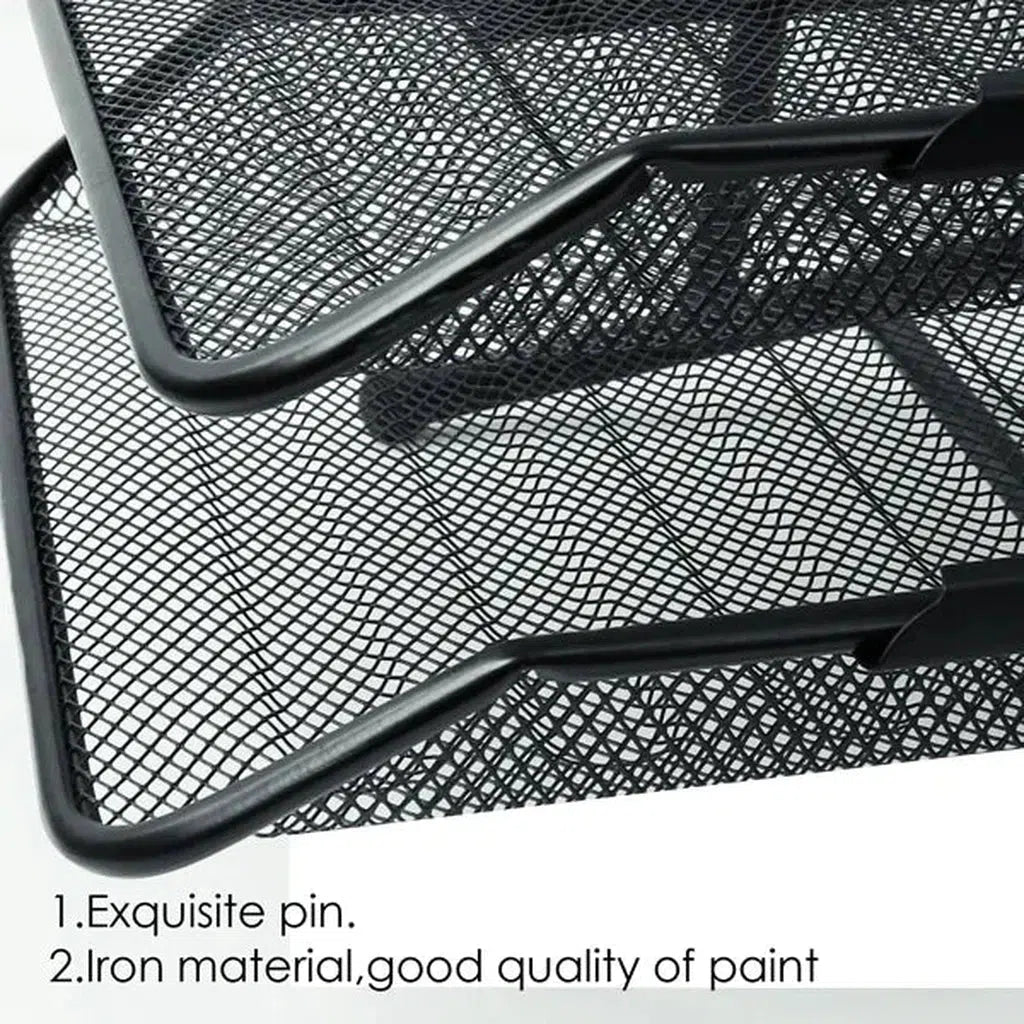 Foska-Layers Metal Mesh Office Organizer File Tray-Accessories And Organizers-Foska-Star Light Kuwait