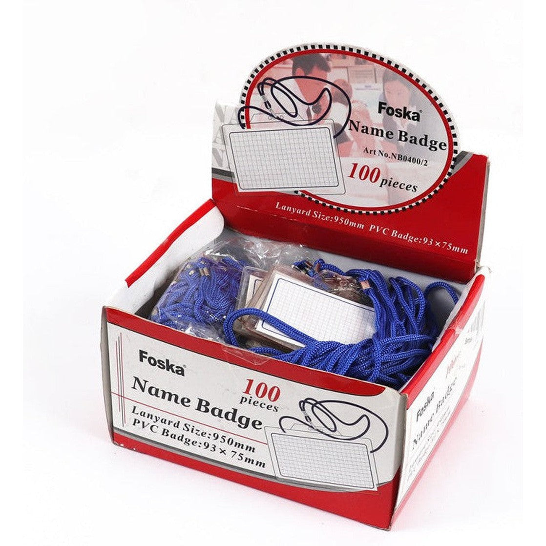 Foska Name Badge Nb0400/2 100Pcs/Box-Cards And Id-Foska-Star Light Kuwait
