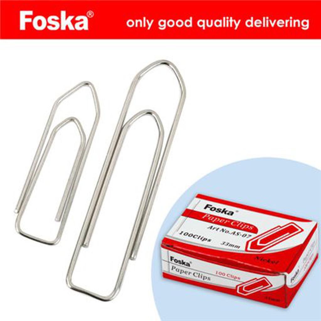 Foska Paper Clips 33Mm Boat Shape As-07-Pins And Clips-Foska-Star Light Kuwait
