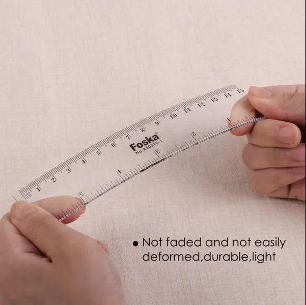 Foska Plastic Ruler 15Cm As0315 1-Accessories And Organizers-Foska-Star Light Kuwait
