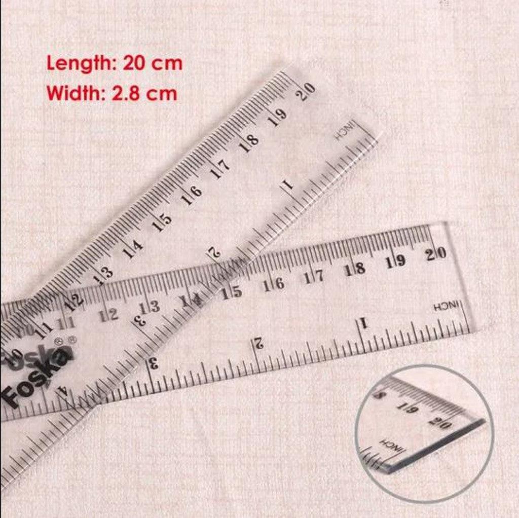 Foska Plastic Ruler 20Cm As0320 2-Accessories And Organizers-Foska-Star Light Kuwait
