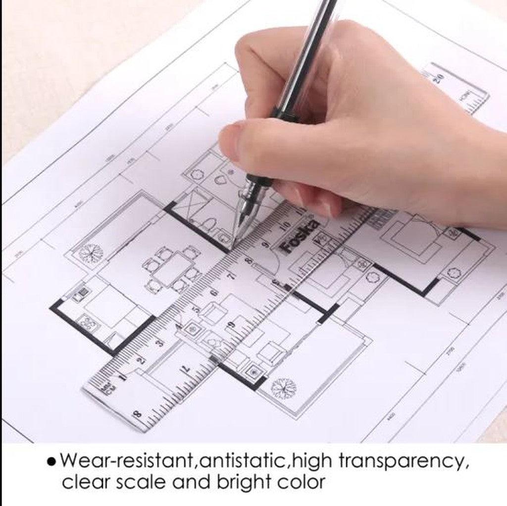 Foska Plastic Ruler 20Cm As0320 2-Accessories And Organizers-Foska-Star Light Kuwait