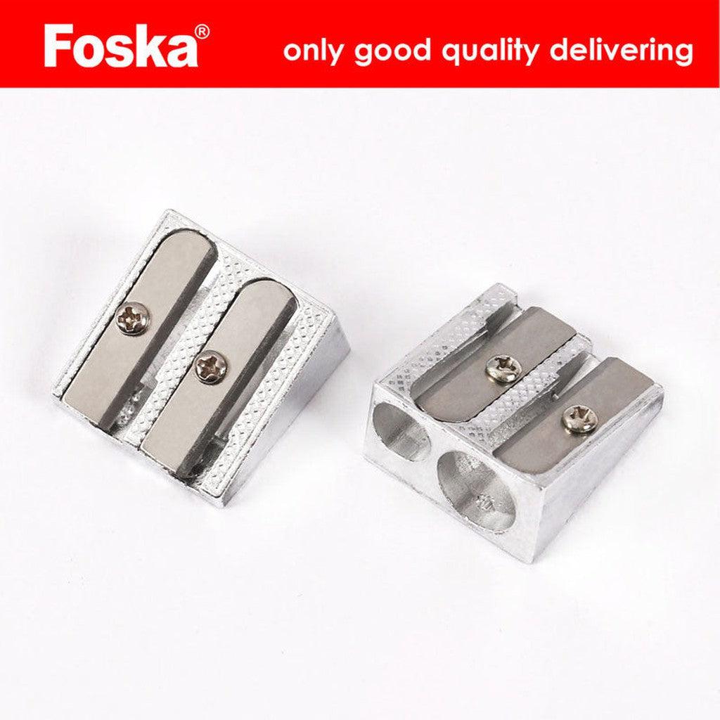Foska Two Holes Aluminum Pencil Sharpener A1006-Pencils-Foska-Star Light Kuwait