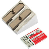 Foska Two Holes Aluminum Pencil Sharpener A1006-Pencils-Foska-Star Light Kuwait