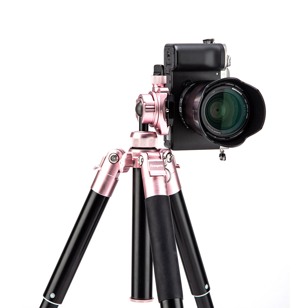 Fotopro Compact Aluminum Travel Tripod, FREE-1 ROSE GOLD - Rose Gold - Star Light Kuwait