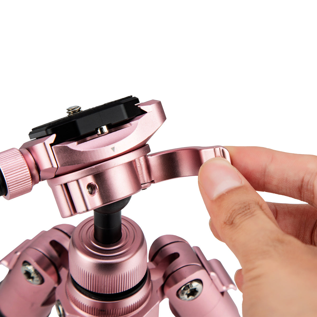 Fotopro Compact Aluminum Travel Tripod, FREE-1 ROSE GOLD - Rose Gold - Star Light Kuwait