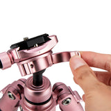 Fotopro Compact Aluminum Travel Tripod, FREE-1 ROSE GOLD - Rose Gold - Star Light Kuwait