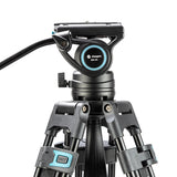 Fotopro Heavy Duty Fluid Head Aluminum Alloy Video Tripod, DV-3A - Black - Star Light Kuwait