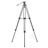 Fotopro Heavy Duty Fluid Head Aluminum Alloy Video Tripod, DV-3A - Black - Star Light Kuwait