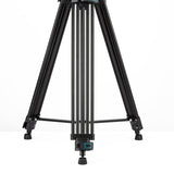 Fotopro Heavy Duty Fluid Head Aluminum Alloy Video Tripod, DV-3A - Black - Star Light Kuwait