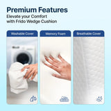 Frido Wedge Plus Cushion - White & Grey
